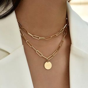 Gold layered Necklace Coin